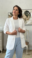 Blazer em Alfaiataria Branco - Maria