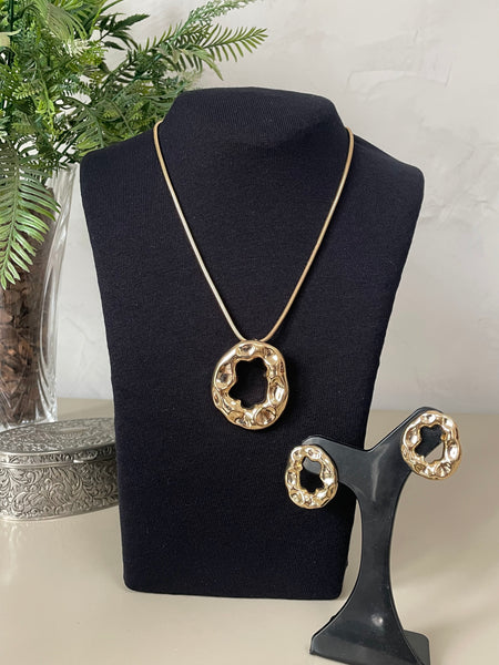 Conjunto Martelado Dourado - Loretta