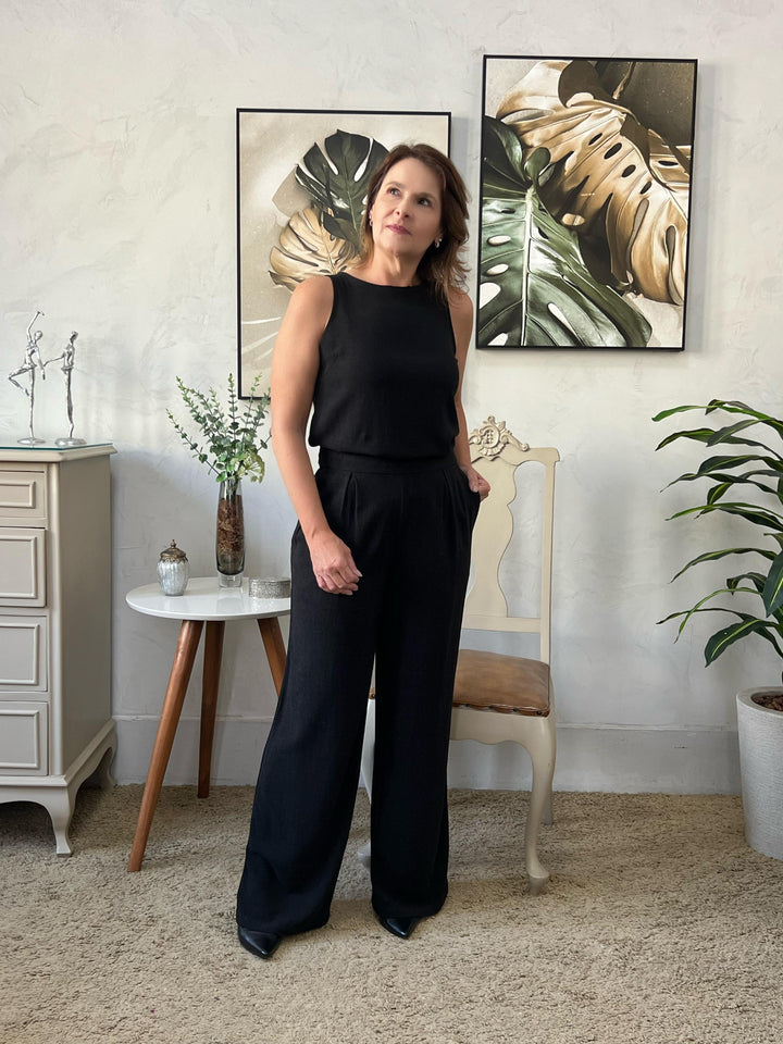 Conjunto Paloma Regata e Pantalona - Preto