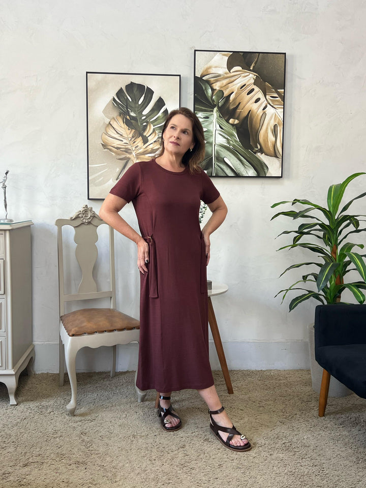 Vestido Marcela Midi - Marsala