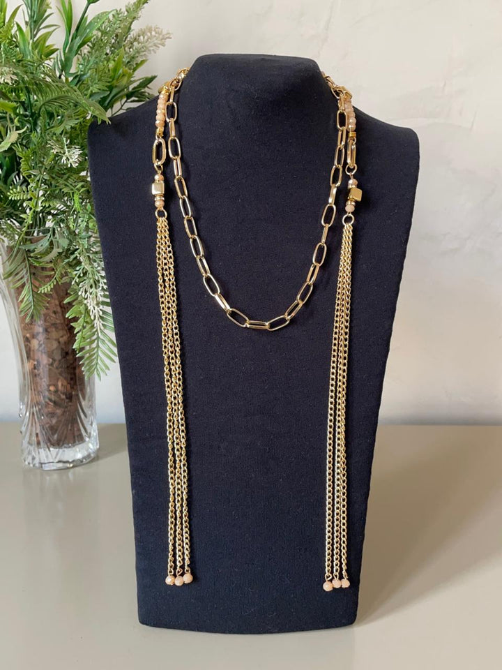 Colar Lara Cristais - Dourado