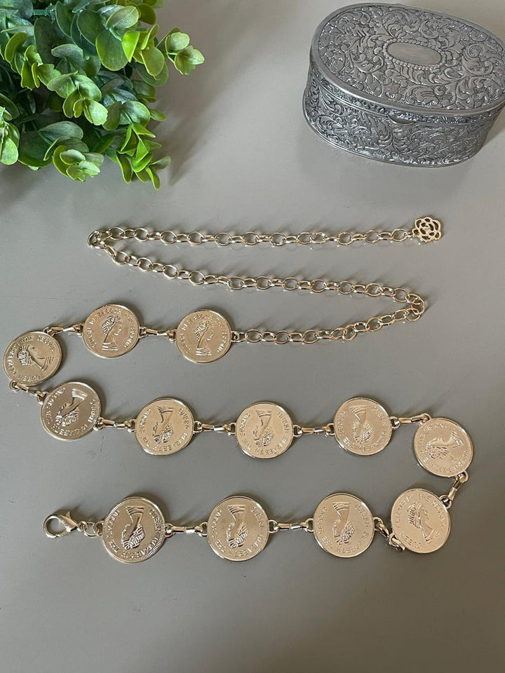 Cinto Tiele Moedas - Dourado