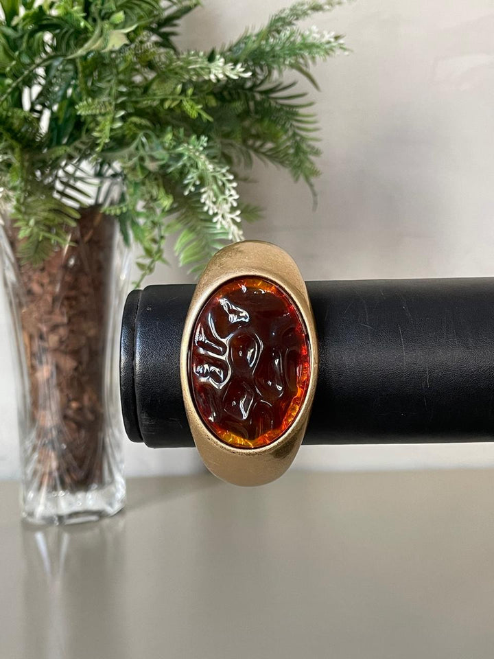 Bracelete Fran - Dourado/Âmbar