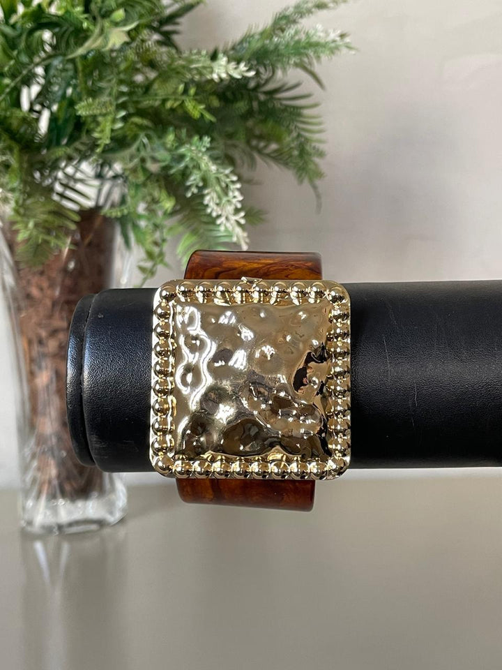 Bracelete Maressa - Ambar/Dourado