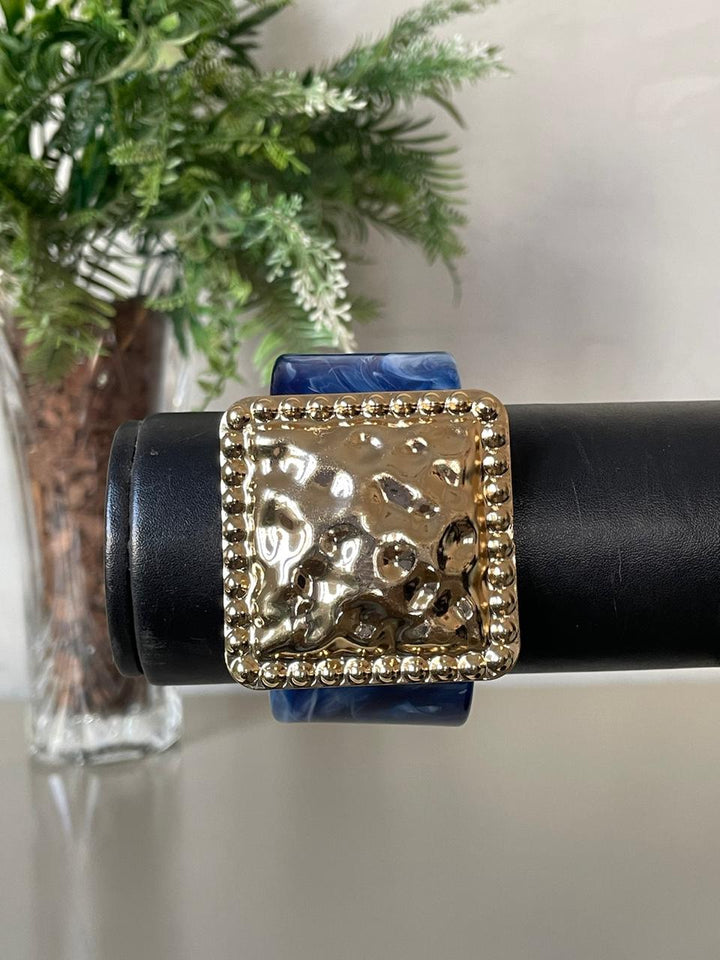 Bracelete Maressa - Azul/Dourado
