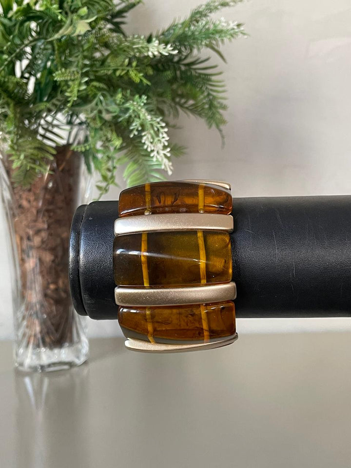 Bracelete Aurea - Âmbar/Dourado