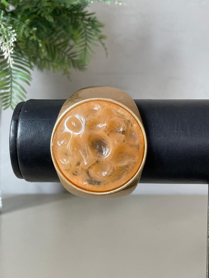 Bracelete Fran - Dourado /Salmão