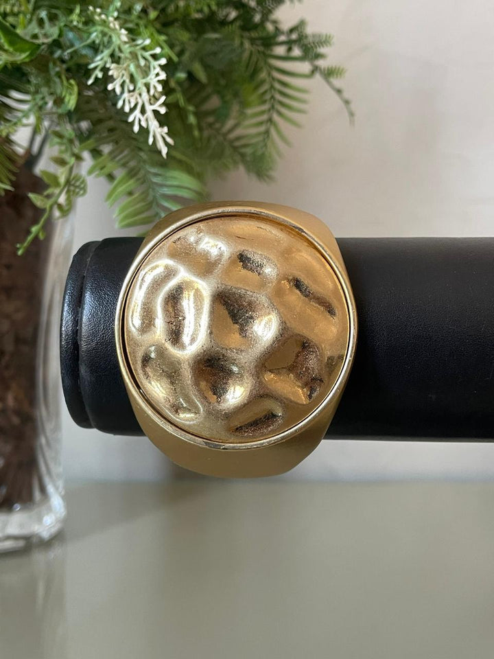 Bracelete Fran - Dourado Escovado