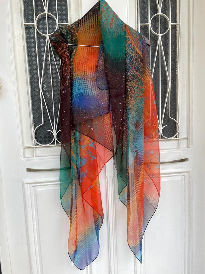 Pashimina Carine Estampada - Laranja