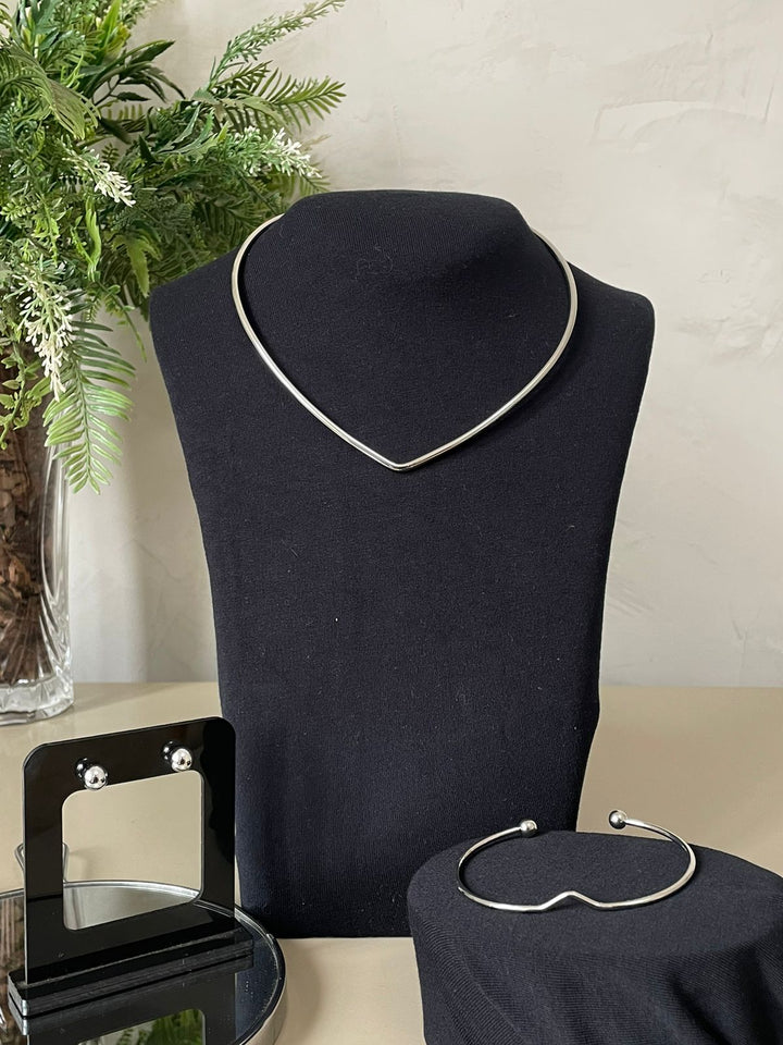 Conjunto Priscila Choker 3 Peças - Prata