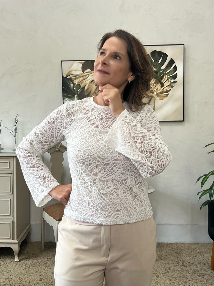 Blusa Raquel Renda - Off
