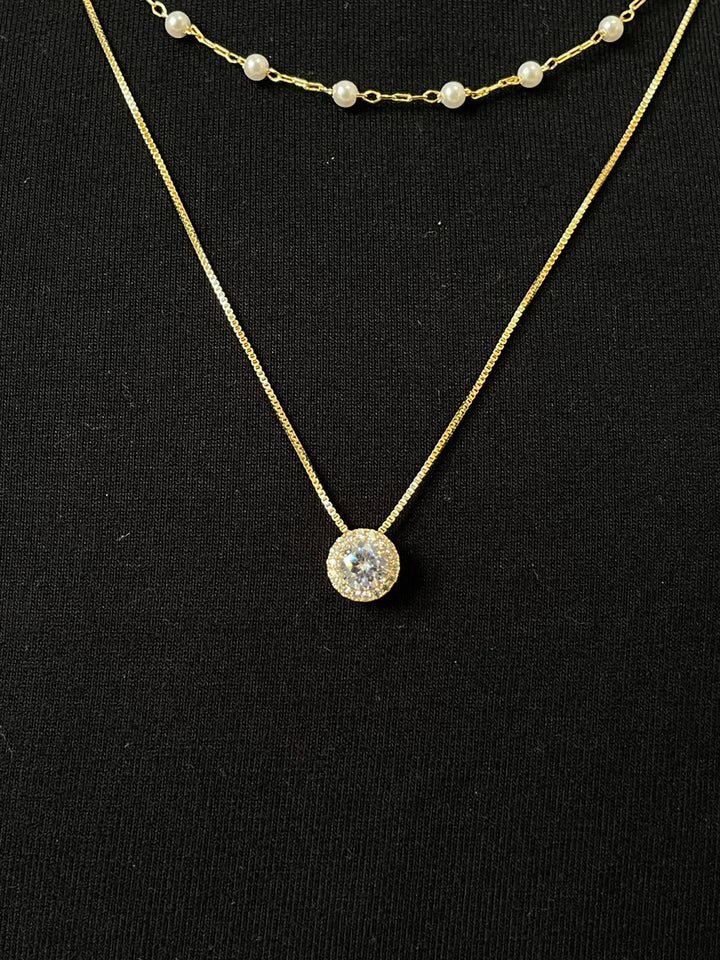 Conjunto Eloá  Colar e Brinco - Dourado