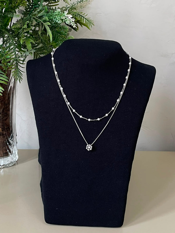 Conjunto Eloá Colar e Brinco - Prata