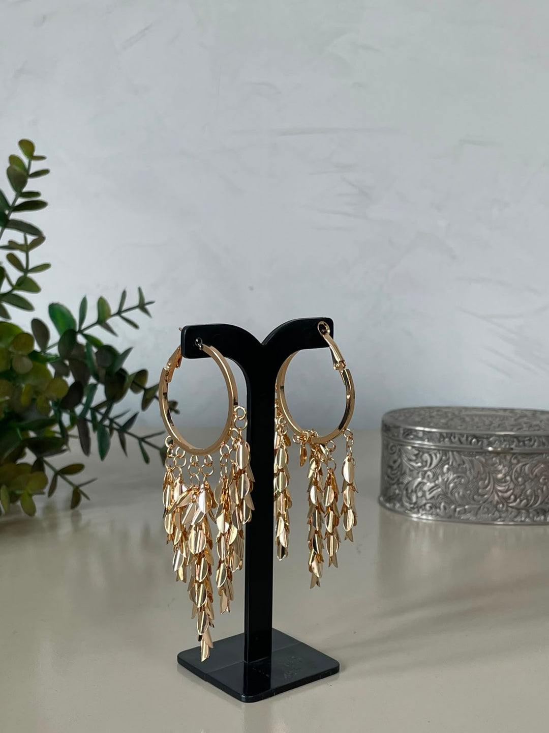 Brinco Vitória Argola e Pendentes -  Dourado