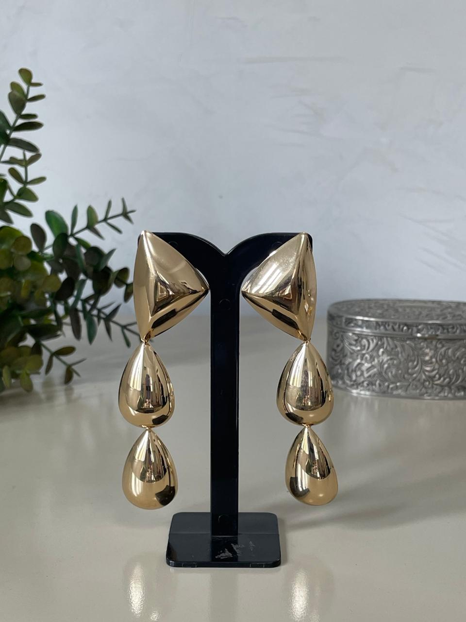 Brinco Valentina Pendentes - Dourado