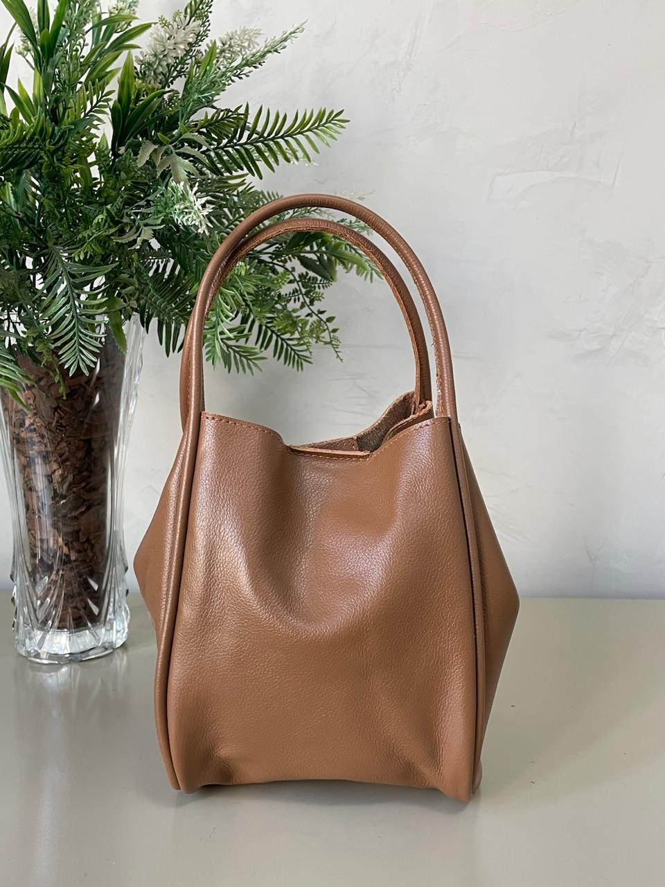 Bolsa Geovana - Couro Caramelo