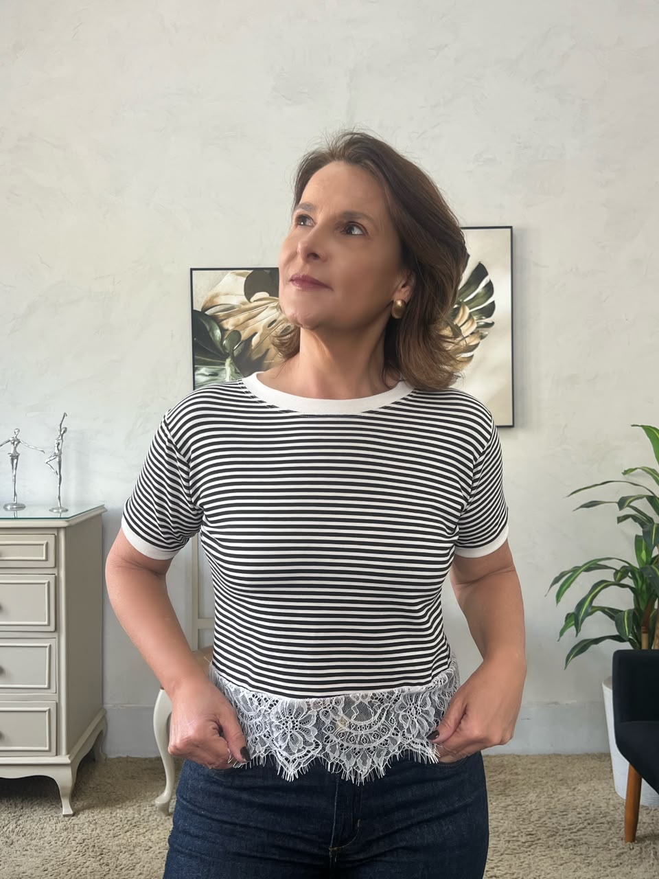 Blusa Dafene - Listrada Com Renda