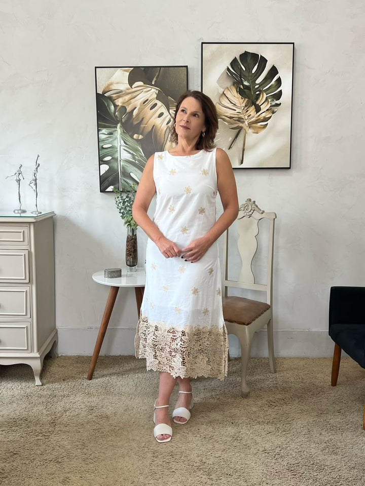 Vestido Azaléia - Bordado Off