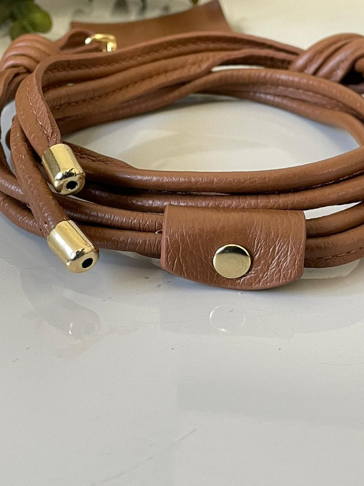 Acessório para Celular em Couro - Caramelo