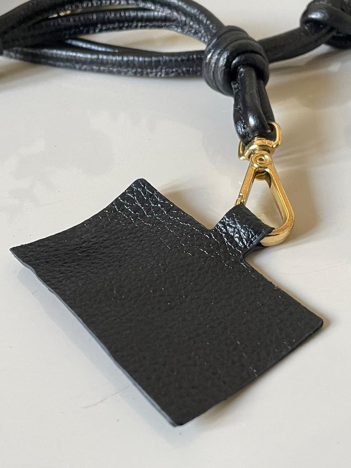 Acessório para Celular em Couro - Preto