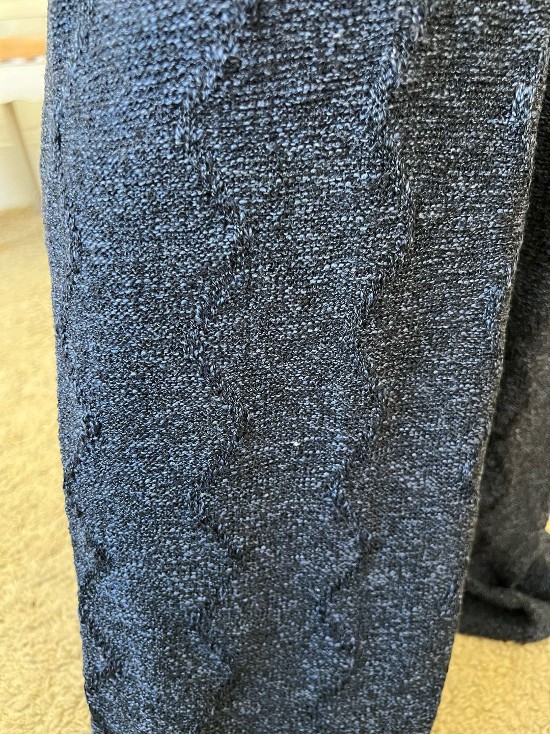 Conjunto Lara em Tricot com Calça Wide leg  - Azul Jeans