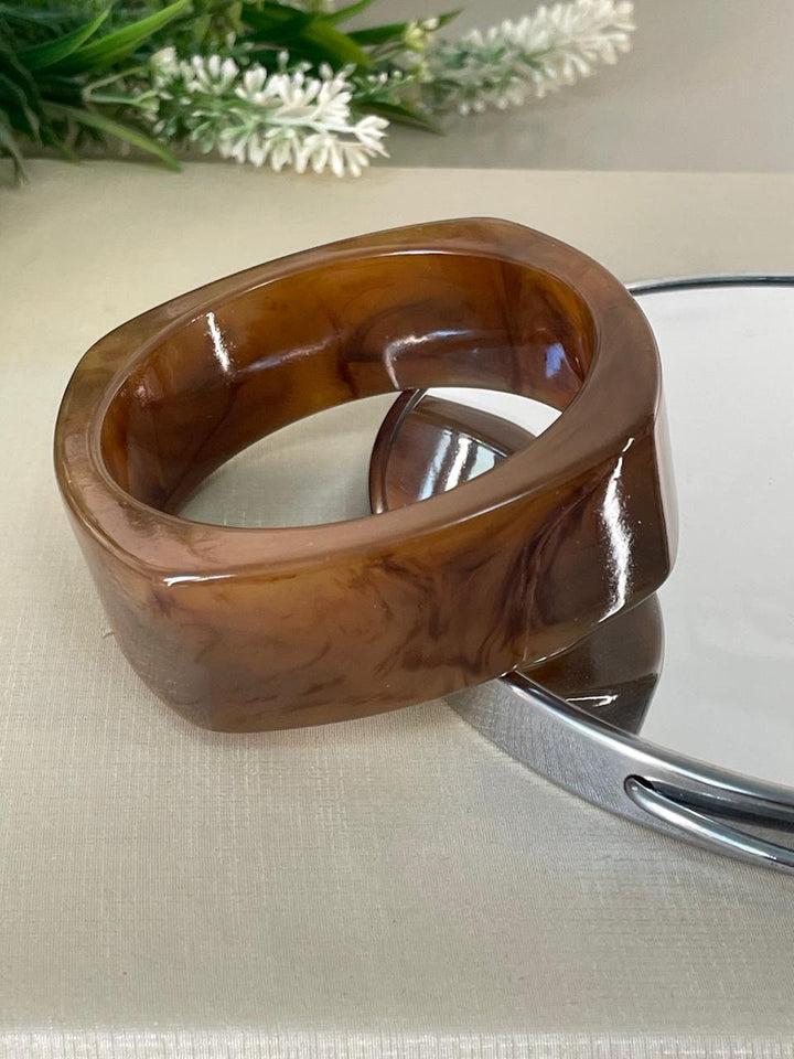 Bracelete Vitória em Resina - Marrom