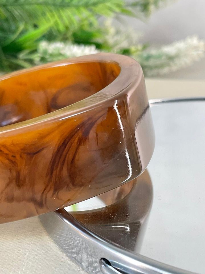 Bracelete Vitória em Resina - Marrom