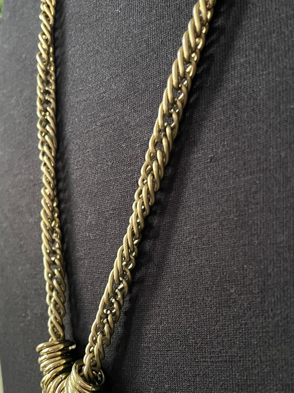 Colar Ângela Longo com Pendentes - Ouro Envelhecido