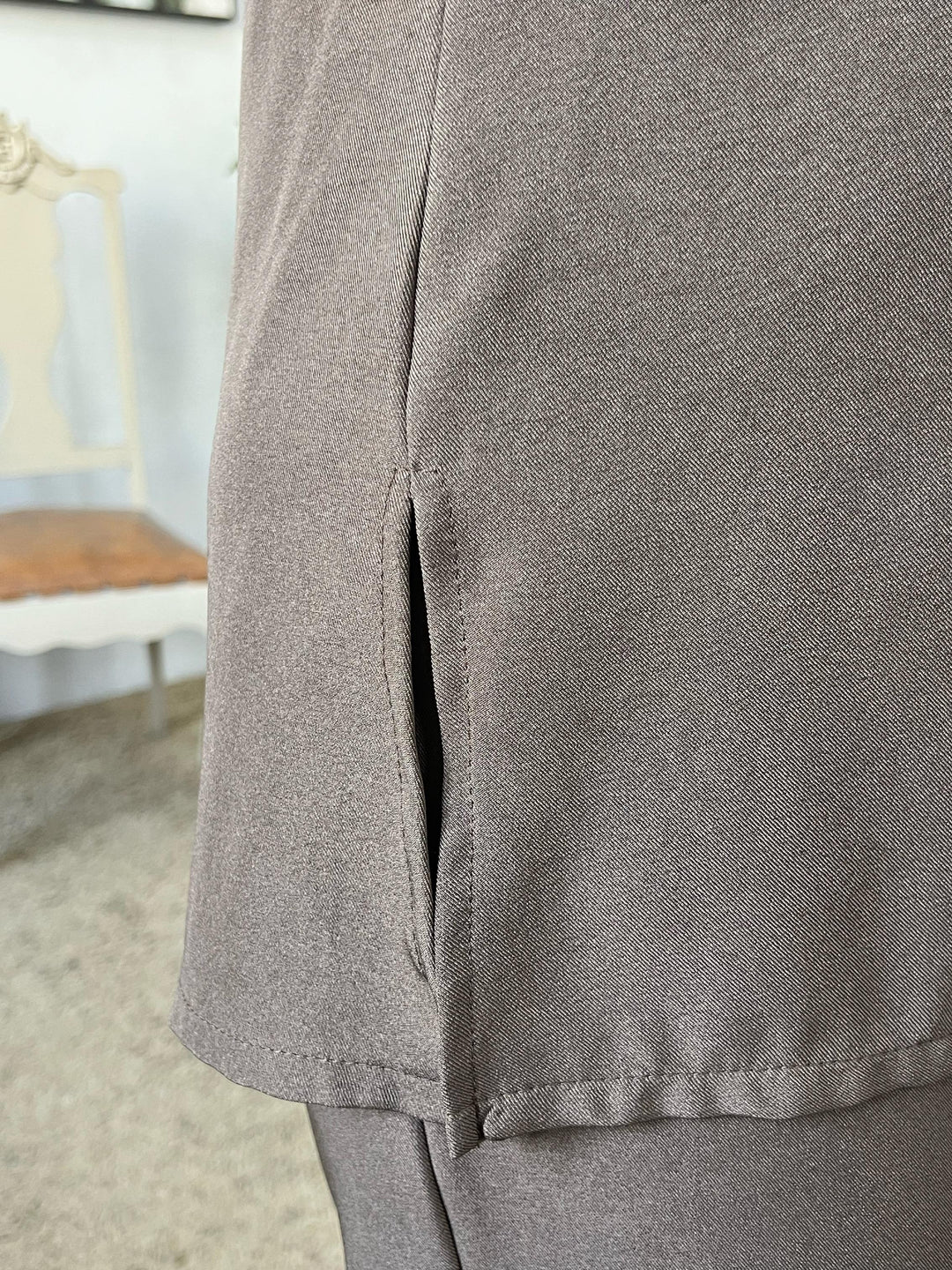 Conjunto Camisa Manga Longa e Calça Reta Verde Militar - Taiane