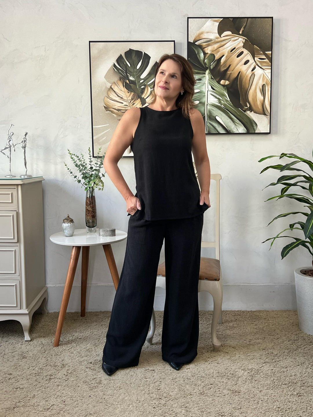 Conjunto Paloma Regata e Pantalona - Preto