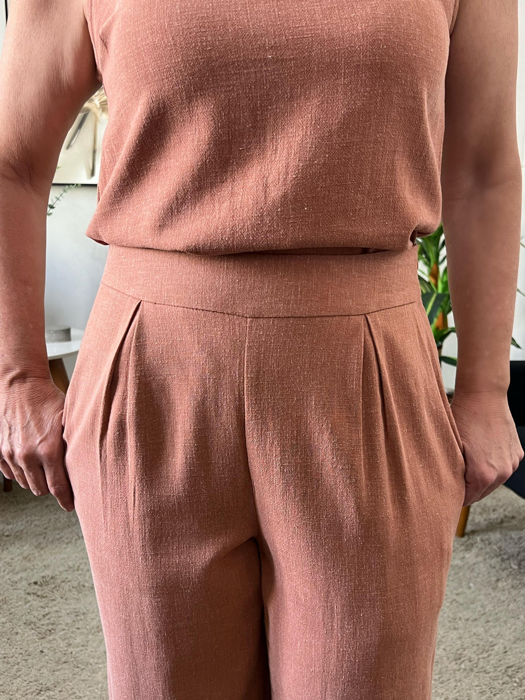 Conjunto Paloma Regata e Pantalona - Telha