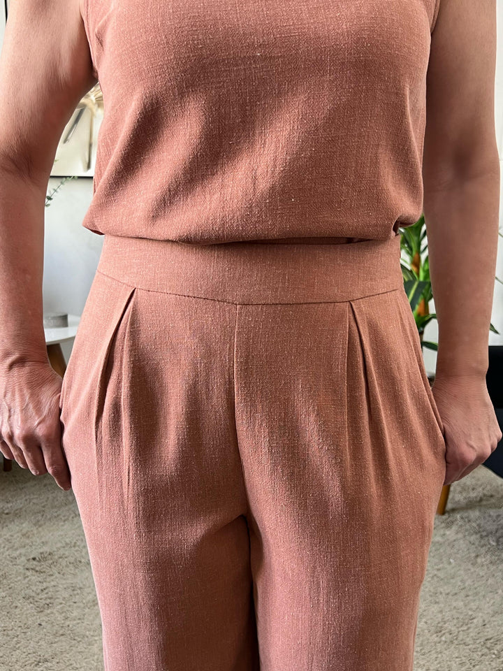 Conjunto Paloma Regata e Pantalona - Telha