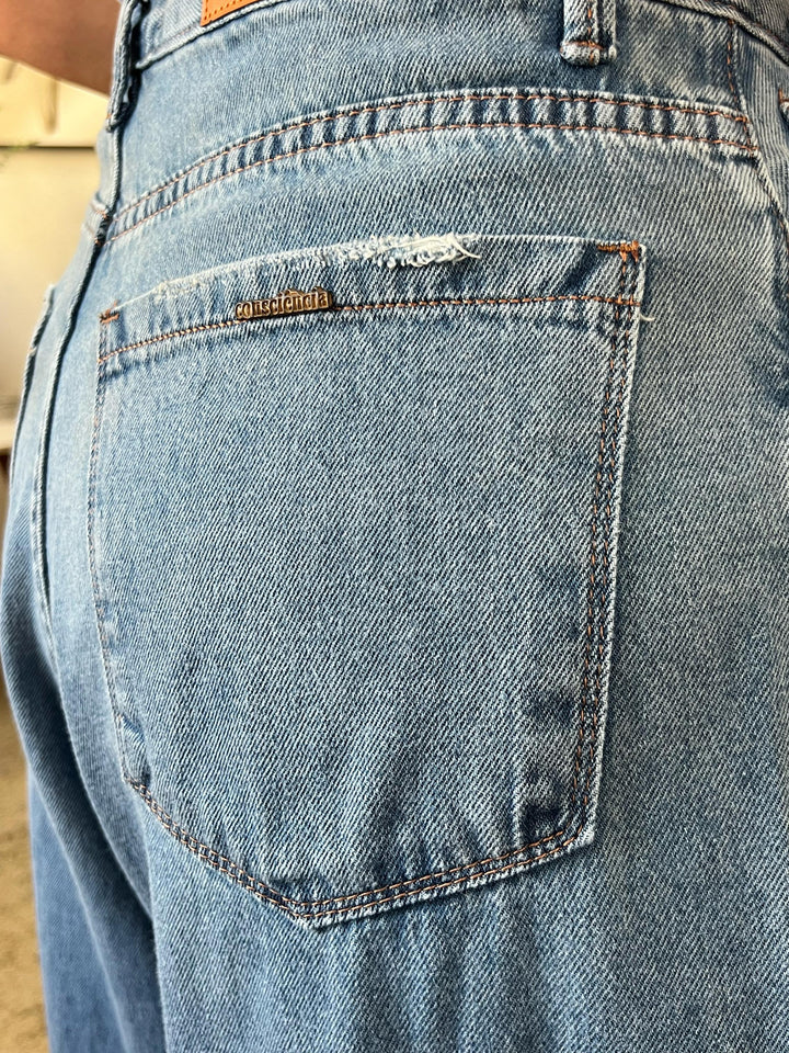 Calça Balloon Jeans Claro - Roberta