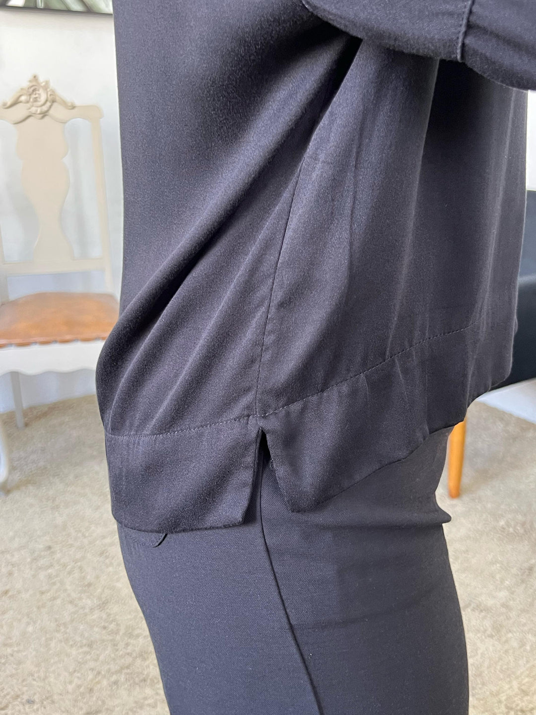 Camisa Manga Longa Preta - Vivian