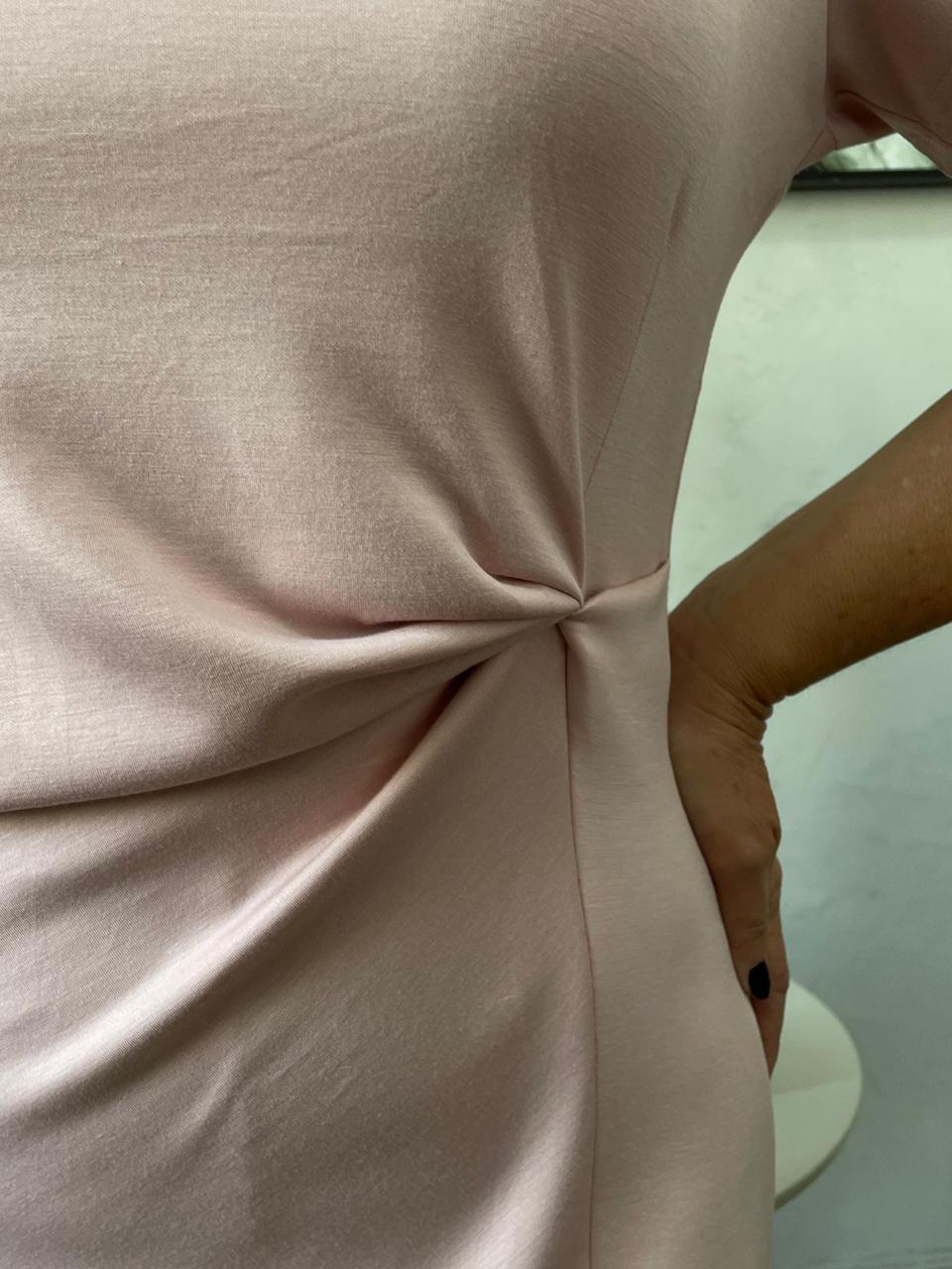 Vestido Beatriz Drapeado - Rosa