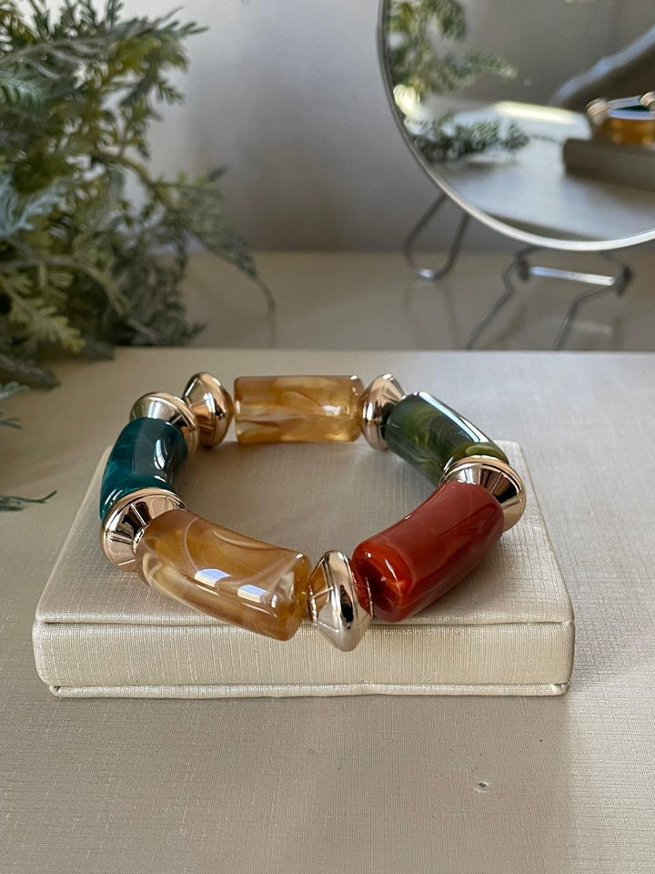 Pulseira Marta - Multicor/Dourado