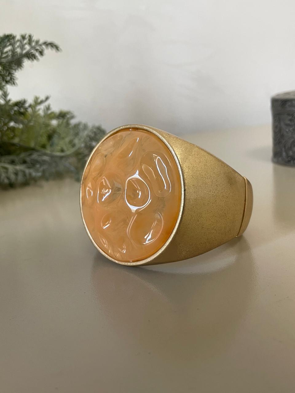 Bracelete Fran - Dourado /Salmão