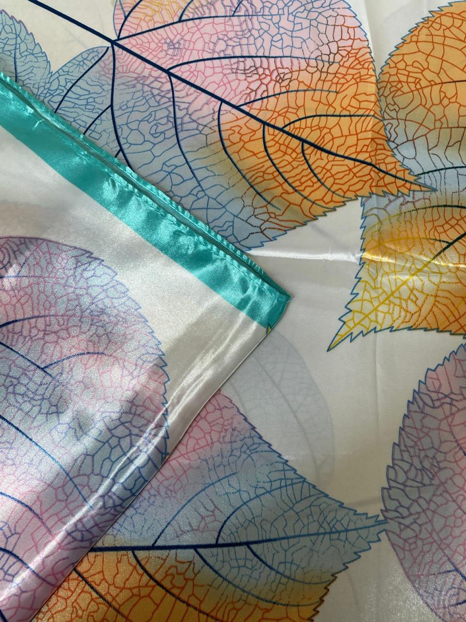 Lenço Samara Estampado - Azul/Rosa