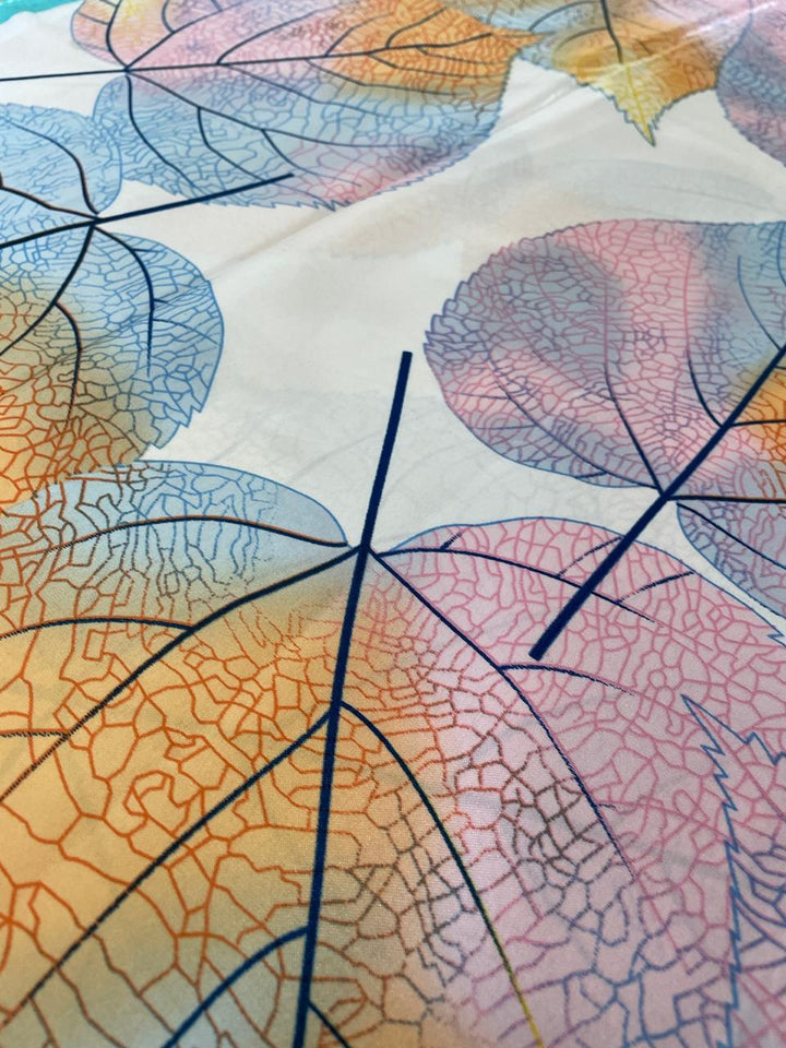 Lenço Samara Estampado - Azul/Rosa