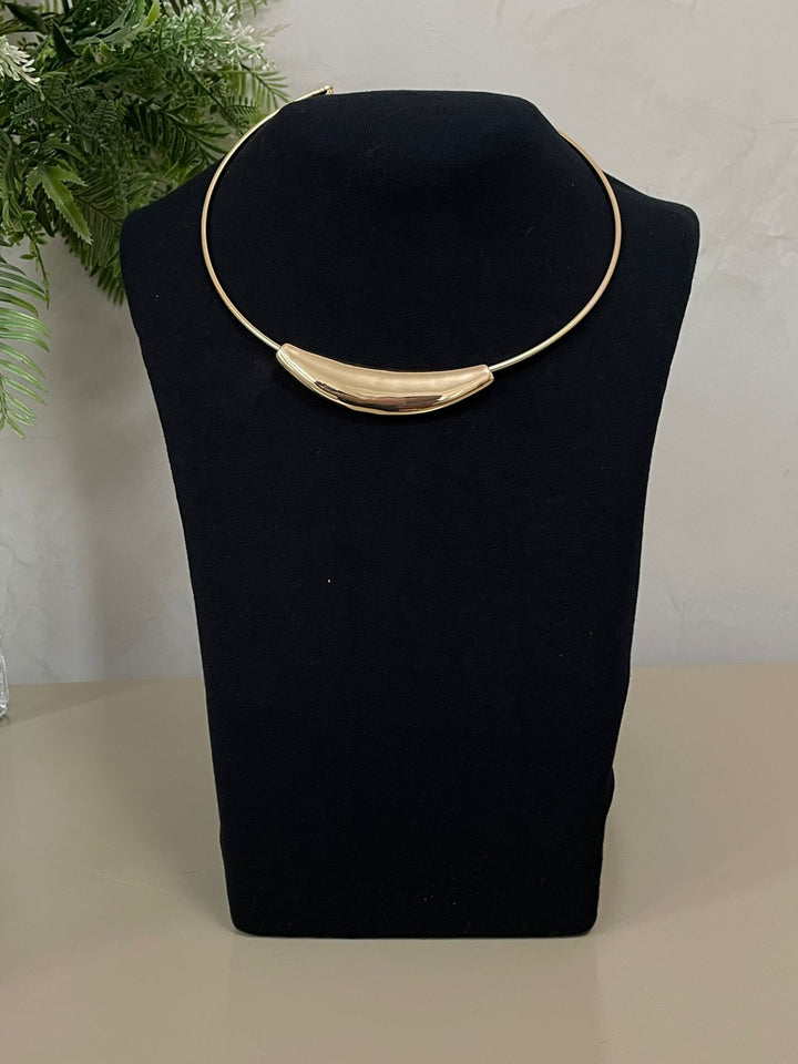 Conjunto Fabíola Choker e Brinco - Dourado