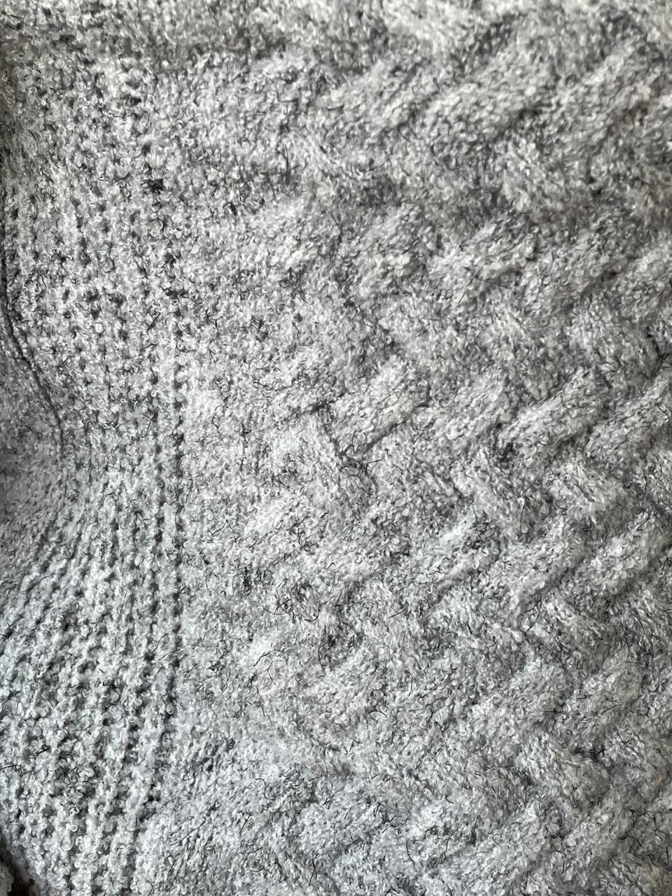 Tricot Emanuele Manga Longa - Cinza Mescla