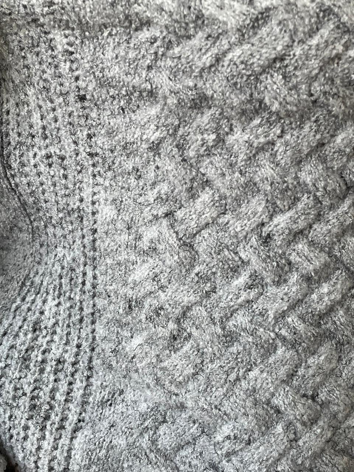Tricot Emanuele Manga Longa - Cinza Mescla