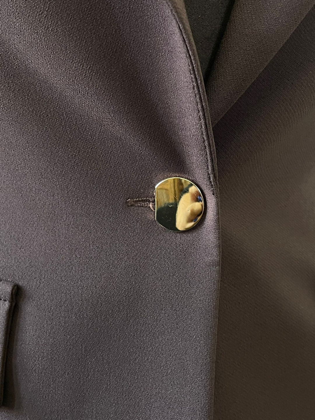 Blazer Cristina Alfaiataria Lapela - Marrom