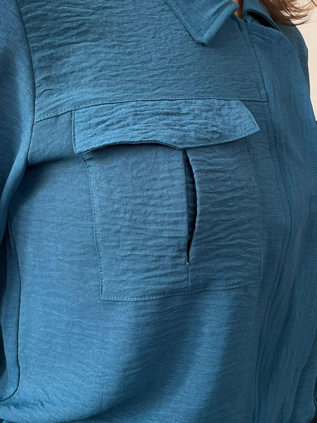 Conjunto Nina Calça e Jaqueta - Petróleo
