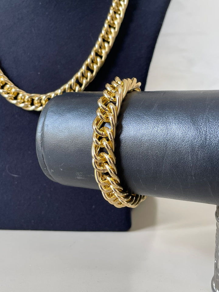 Conjunto Janaína Colar e Pulseira - Dourado
