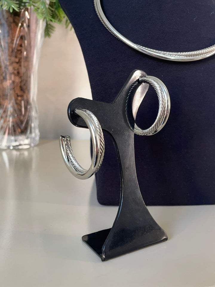 Conjunto Suzy Choker e Brinco - Prata