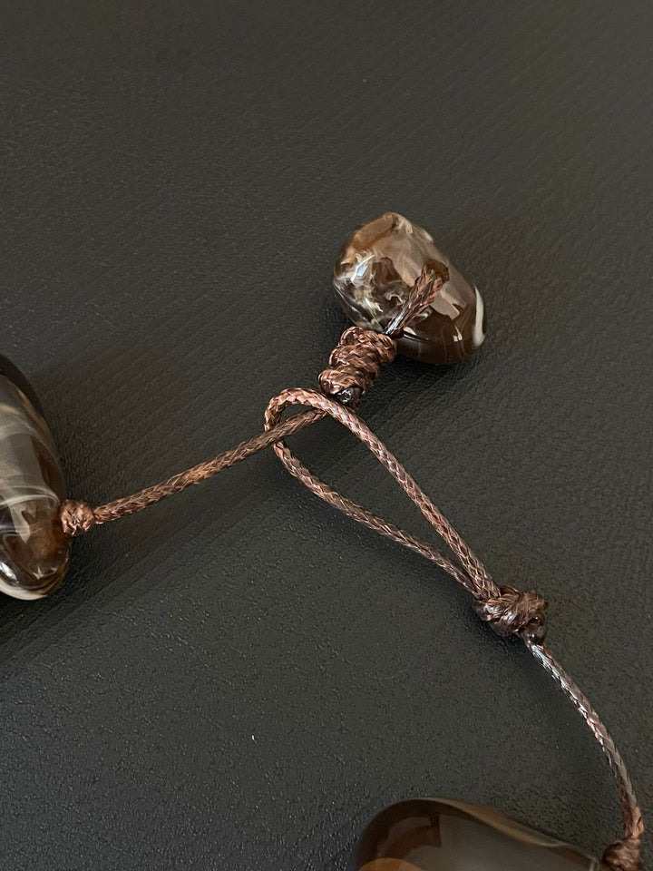 Colar Adriene em Resina - Marrom