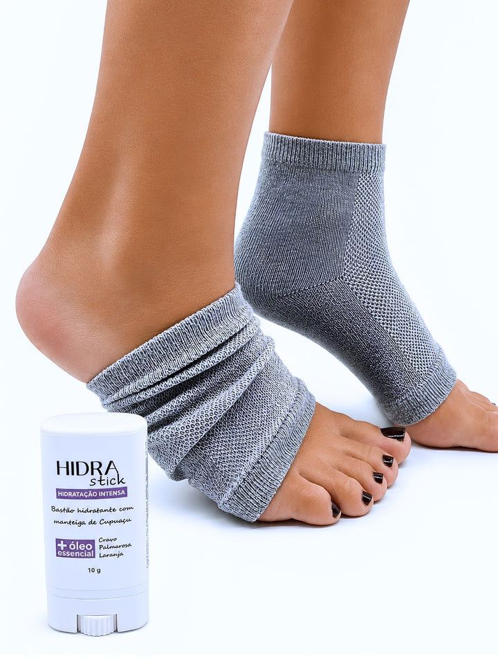 Kit Hidra Repair - Hidra Stick + Meias Hidratantes para Calcanhares Ressecados e Rachados