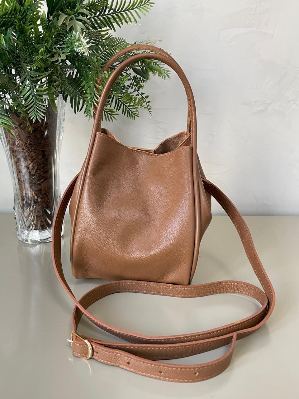 Bolsa Geovana - Couro Caramelo