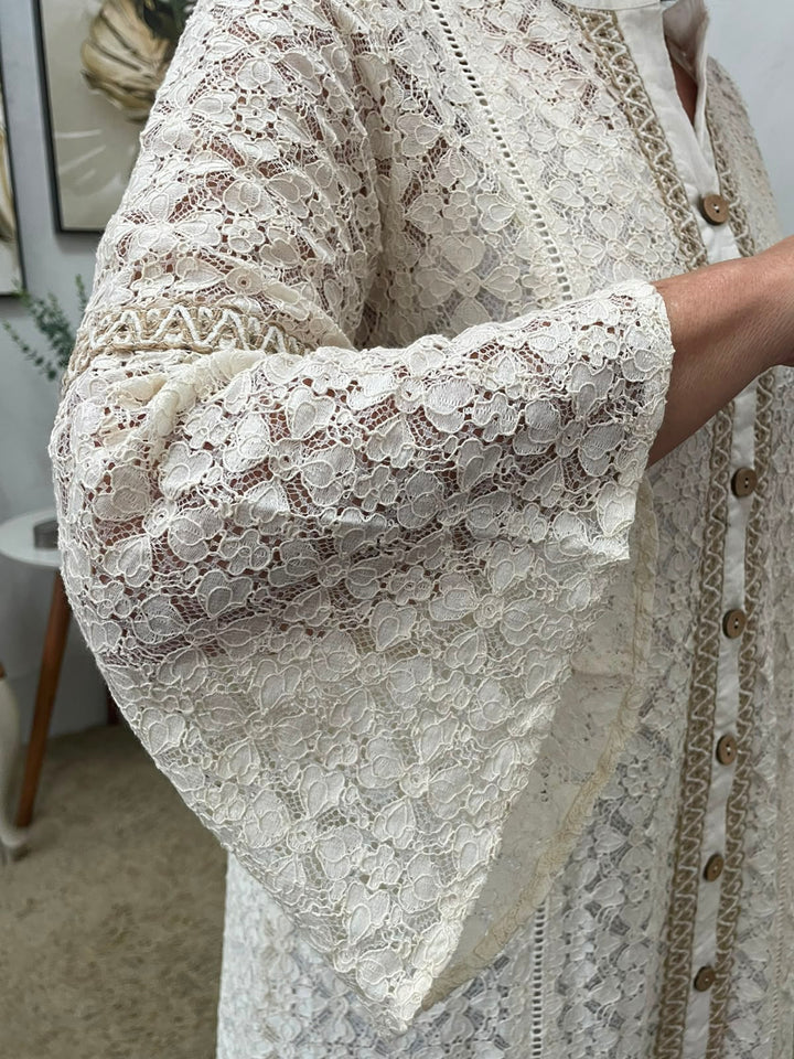 Vestido Juliany Rendado - Natural